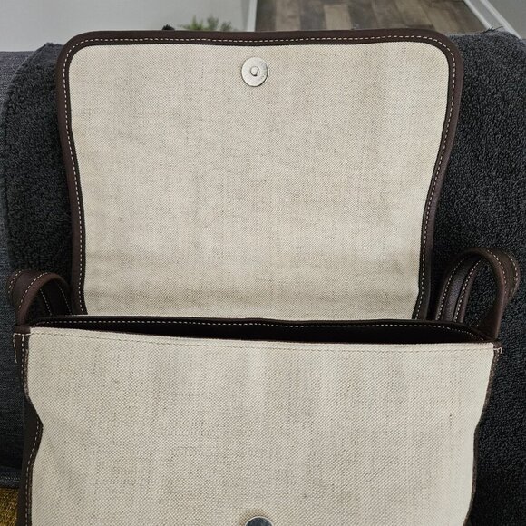 🔆25% OFF! Coach Bleeker Linen and Leather Bag - Picture 9 of 13